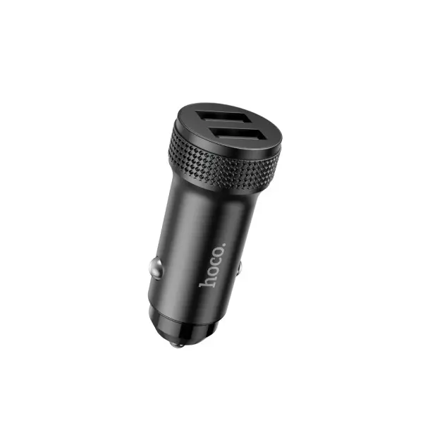 MR4_145603 Автомобільний зарядний пристрій hoco z49 level dual port car charger, чорний 
