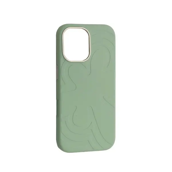 ЧОХОЛ FLOWER LIQUID SILICONE CASE MAGSAFE ДЛЯ IPHONE 16 QINGSHAN JADE