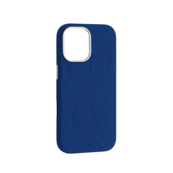 ЧОХОЛ FLOWER LIQUID SILICONE CASE MAGSAFE ДЛЯ IPHONE 16 QUIET СИНІЙ