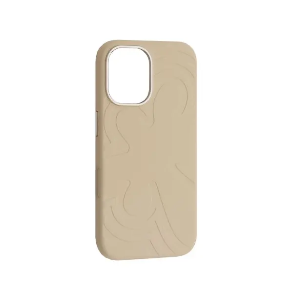 ЧОХОЛ FLOWER LIQUID SILICONE CASE MAGSAFE ДЛЯ IPHONE 16 ANTIQUE, БІЛИЙ