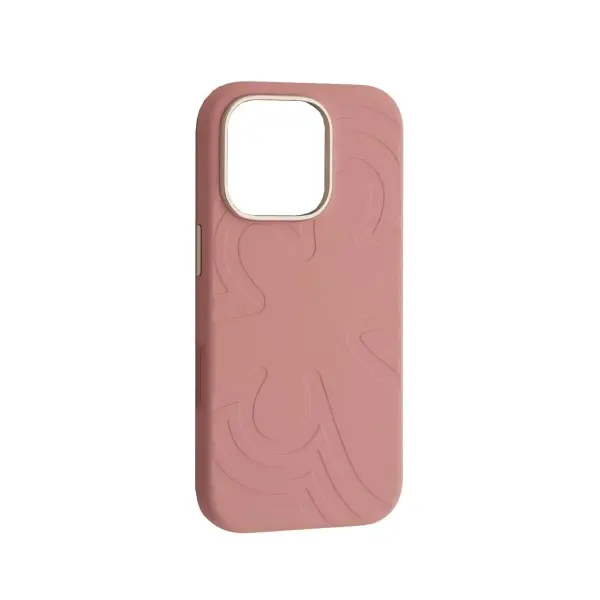 ЧОХОЛ FLOWER LIQUID SILICONE CASE MAGSAFE ДЛЯ IPHONE 16 PRO MAX CHERRY BLOSSOM РОЖЕВИЙ