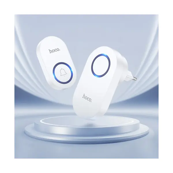 MR4_145842 Безпровідний дзвінок hoco hi25 wireless doorbell (eu), білий 