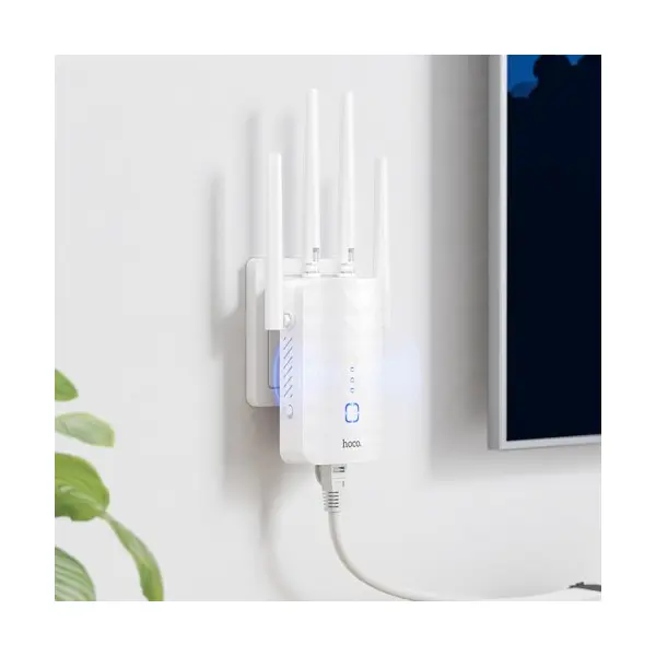 РОУТЕР WIFI HOCO HI35 WIFI4 REPEATER (EU), БІЛИЙ