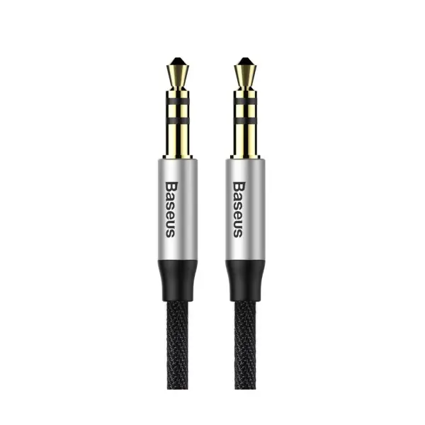 КАБЕЛЬ AUX AUDIO BASEUS YIVEN M30 1M, ЧОРНИЙ-SILVER CAM30-BS1
