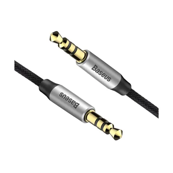 КАБЕЛЬ AUX AUDIO BASEUS YIVEN M30 1M, ЧОРНИЙ-SILVER CAM30-BS1