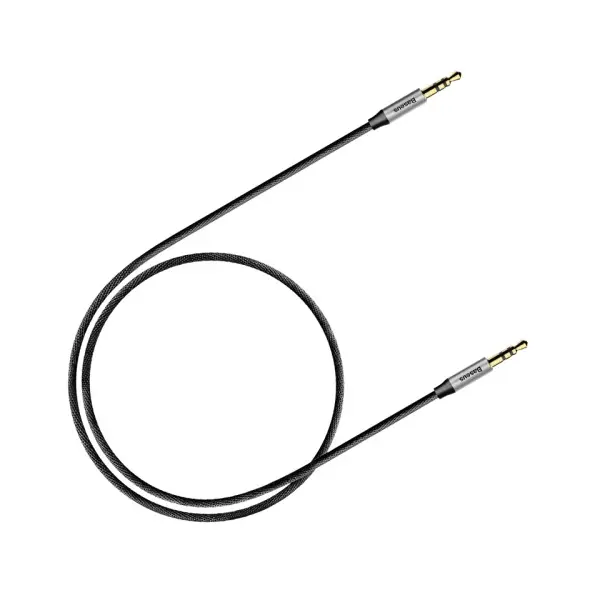 КАБЕЛЬ AUX AUDIO BASEUS YIVEN M30 1M, ЧОРНИЙ-SILVER CAM30-BS1