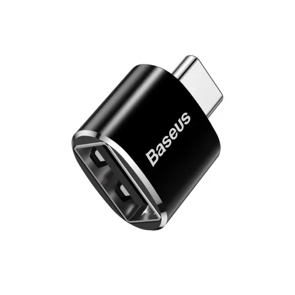 ПЕРЕХІДНИК BASEUS USB FEMALE TO TYPE-C MALE ADAPTER CONVERTER 2.4A, ЧОРНИЙ CATOTG-01