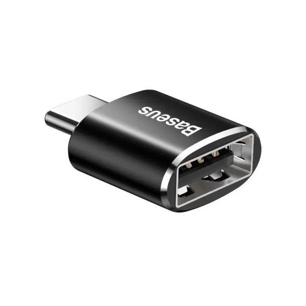 ПЕРЕХІДНИК BASEUS USB FEMALE TO TYPE-C MALE ADAPTER CONVERTER 2.4A, ЧОРНИЙ CATOTG-01