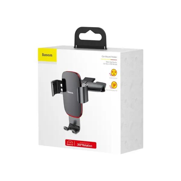 АВТОТРИМАЧ BASEUS METAL AGE GRAVITY CAR MOUNT (CD VERSION), ЧОРНИЙ SUYL-J01