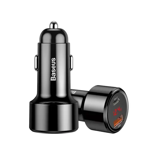 MR4_145786 Автомобільний зарядний пристрій baseus magic series pps pdout, usb 45w, qc, pd, lcd, чорний ccmlc20c-01 BASEUS