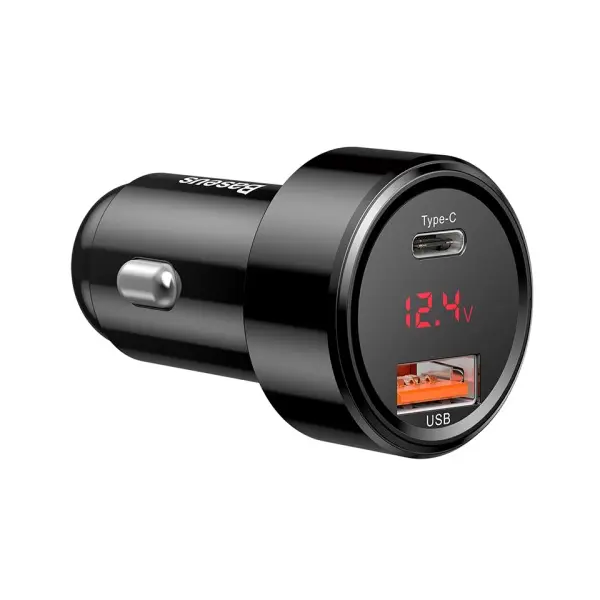 MR4_145786 Автомобільний зарядний пристрій baseus magic series pps pdout, usb 45w, qc, pd, lcd, чорний ccmlc20c-01 BASEUS