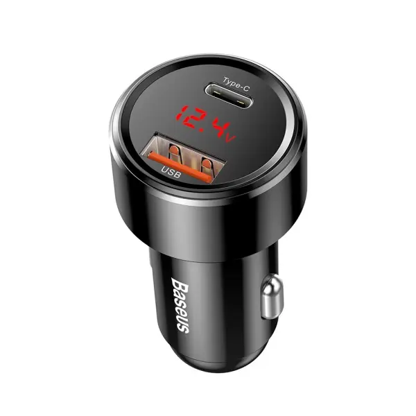 MR4_145786 Автомобільний зарядний пристрій baseus magic series pps pdout, usb 45w, qc, pd, lcd, чорний ccmlc20c-01 BASEUS