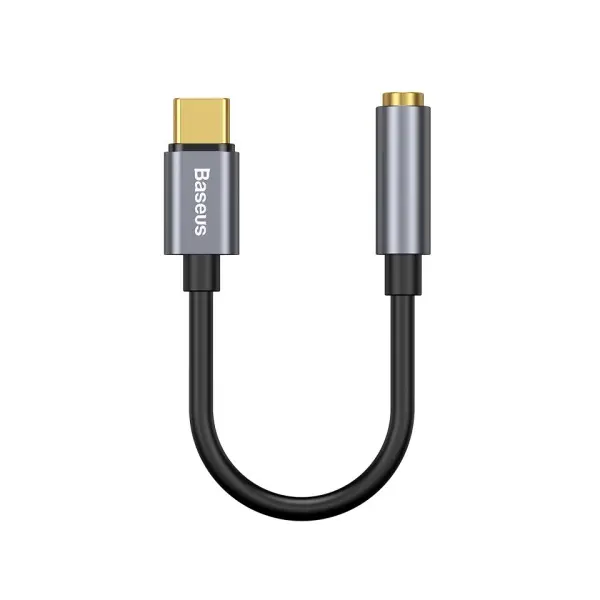 АДАПТЕР AUX BASEUS TYPE-C MALE TO 3.5MM FEMALE ADAPTER L54 DEEP, СІРИЙ CATL54-0G
