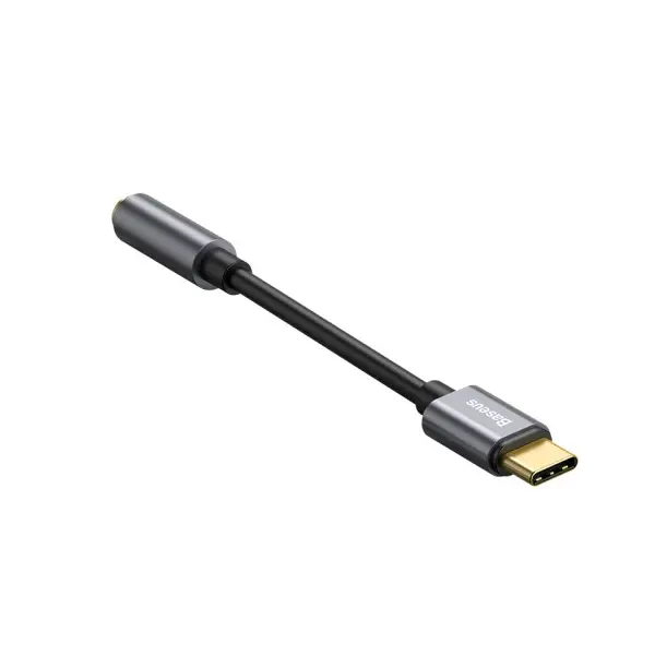 АДАПТЕР AUX BASEUS TYPE-C MALE TO 3.5MM FEMALE ADAPTER L54 DEEP, СІРИЙ CATL54-0G