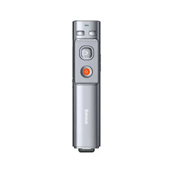 ЛАЗЕРНА УКАЗКА BASEUS ПОМАРАНЧЕВИЙ DOT WIRELESS PRESENTER (RED LASER), СІРИЙ ACFYB-0G