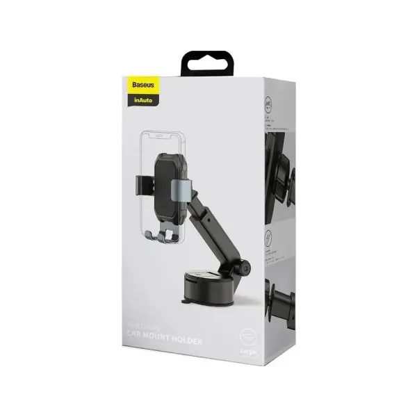MR4_145776 Автотримач baseus tank gravity car mount holder with suction base tarnish, чорний suyl-tk01 