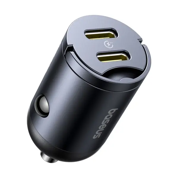 АВТОМОБІЛЬНИЙ ЗАРЯДНИЙ ПРИСТРІЙ BASEUS TINY STAR MINI CAR CHARGER 2C 30W, C00035001121-03, ЧОРНИЙ