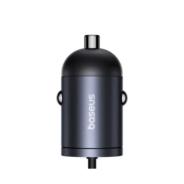 АВТОМОБІЛЬНИЙ ЗАРЯДНИЙ ПРИСТРІЙ BASEUS TINY STAR MINI CAR CHARGER (C+C CABLE INCLUDED) 30W, C00035001121-00, ЧОРНИЙ