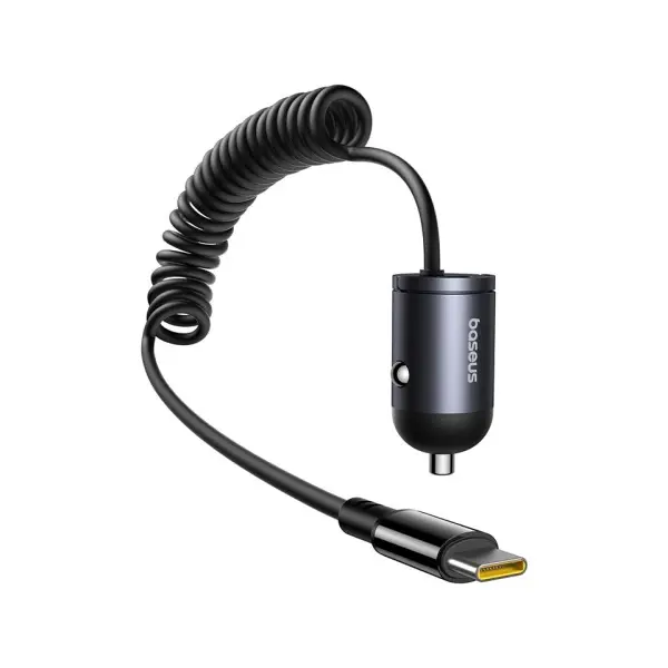 АВТОМОБІЛЬНИЙ ЗАРЯДНИЙ ПРИСТРІЙ BASEUS TINY STAR MINI CAR CHARGER (C+C CABLE INCLUDED) 30W, C00035001121-00, ЧОРНИЙ
