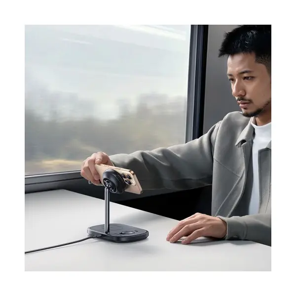 MR4_145744 Бездротовий зарядний пристрій baseus enerfill fs41 3in1 wireless charging stand, чорний p10281904123-01 