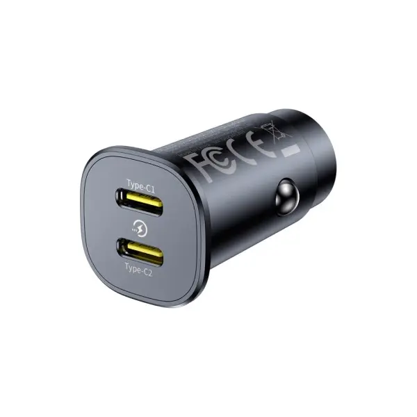 АВТОМОБІЛЬНИЙ ЗАРЯДНИЙ ПРИСТРІЙ BASEUS GOTRIP DP1 CAR CHARGER TYPE-C TO TYPE-C 30W, ЧОРНИЙ C00072300123-01