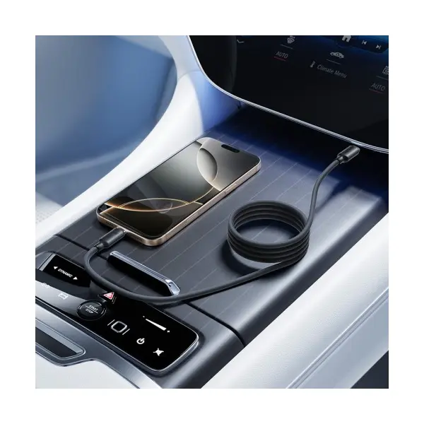 КАБЕЛЬ PD BASEUS FOAMED SILICONE PRO MAGNETIC TIPE-C TO TYPE-C 100W 1M, ЧОРНИЙ E0426D00