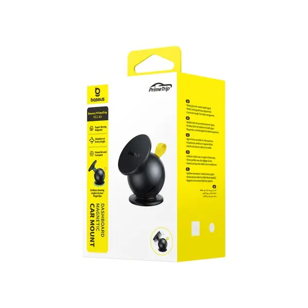 АВТОТРИМАЧ BASEUS PRIMETRIP VC1 AIR DASHBOARD MAGNETIC CAR MOUNT, ЧОРНИЙ C0013901