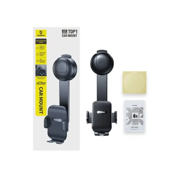 MR4_145763 Автотримач baseus primetrip c03 air clamping car mount (suction cup version), чорний c0013c01 