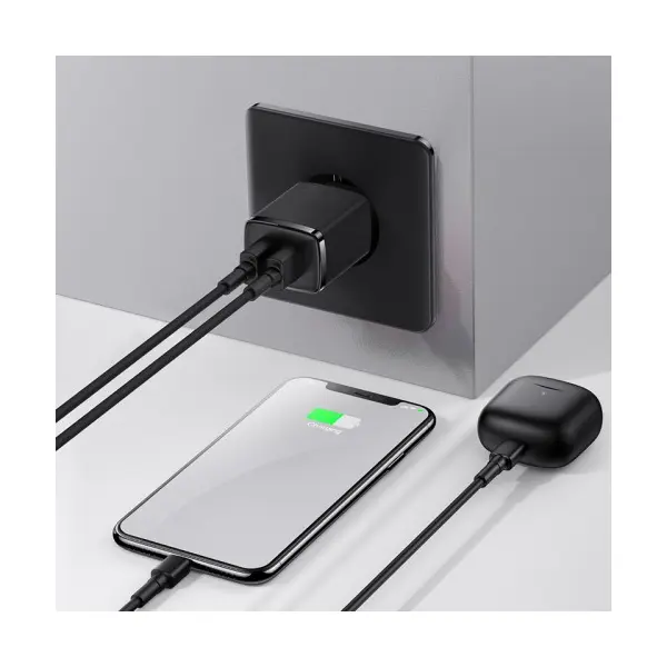 MR4_145672 Мережевий зарядний пристрій baseus compact charger 2u 10.5w eu, чорний ccxj010201 