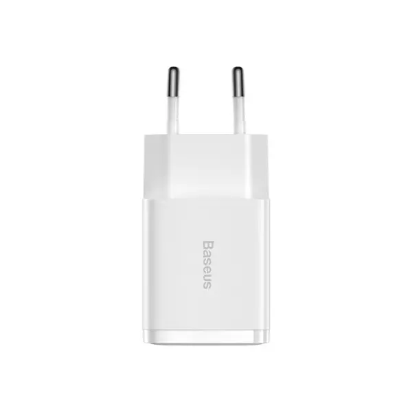 МЕРЕЖЕВИЙ ЗАРЯДНИЙ ПРИСТРІЙ BASEUS COMPACT CHARGER 2U 10.5W EU, БІЛИЙ CCXJ010202