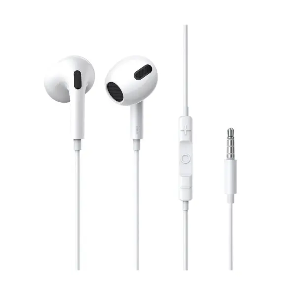 НАВУШНИКИ BASEUS ENCOK 3.5MM LATERAL IN-EAR WIRED EARPHONE H17, БІЛИЙ NGCR020002