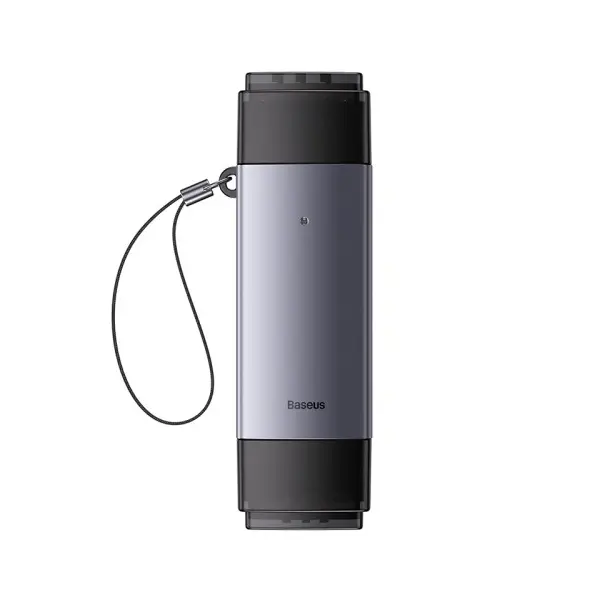 КАРТРИДЕР BASEUS LITE SERIES USB-A & TYPE-C TO SD, TF CARD READER, СІРИЙ WKQX060113