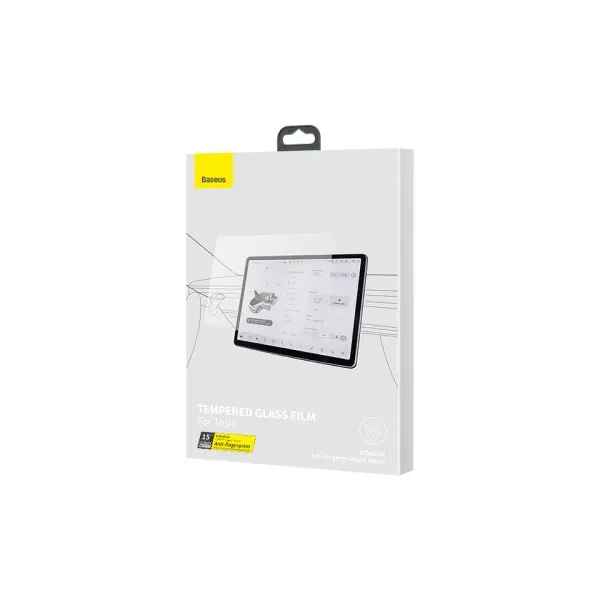 ЗАХИСНЕ СКЛО BASEUS 0.3MM FULL-GLASS CRYSTAL ANTI-FINGERPRINT ДЛЯ TESLA MODEL 3/Y 15 TRANSPARENT SGBL062402