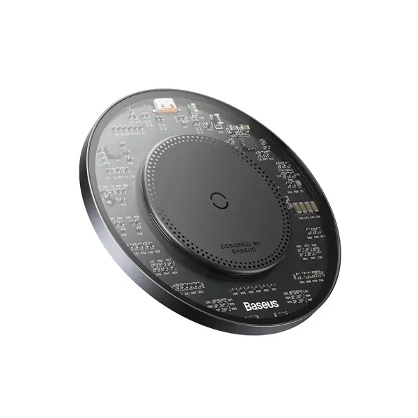 БЕЗДРОТОВИЙ ЗАРЯДНИЙ ПРИСТРІЙ BASEUS SIMPLE 2 WIRELESS CHARGER 15W, ЧОРНИЙ CCJJ050001