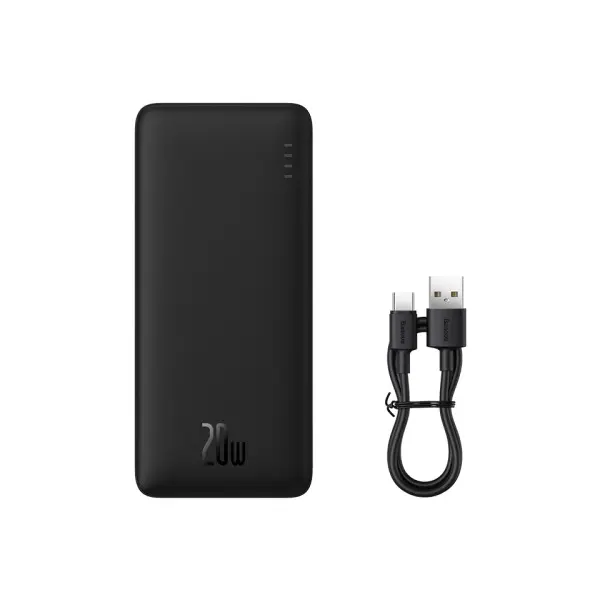 ЗОВНІШНІЙ АКУМУЛЯТОР POWER BANK BASEUS AIRPOW 20W 10 000MAH, ЧОРНИЙ PPQD090001