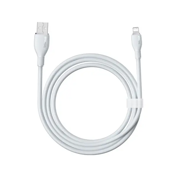 КАБЕЛЬ PD BASEUS PUDDING SERIES FAST CHARGING CABLE TYPE-C TO LIGHTNING 20W 1.2M, БІЛИЙ P10355701221-00