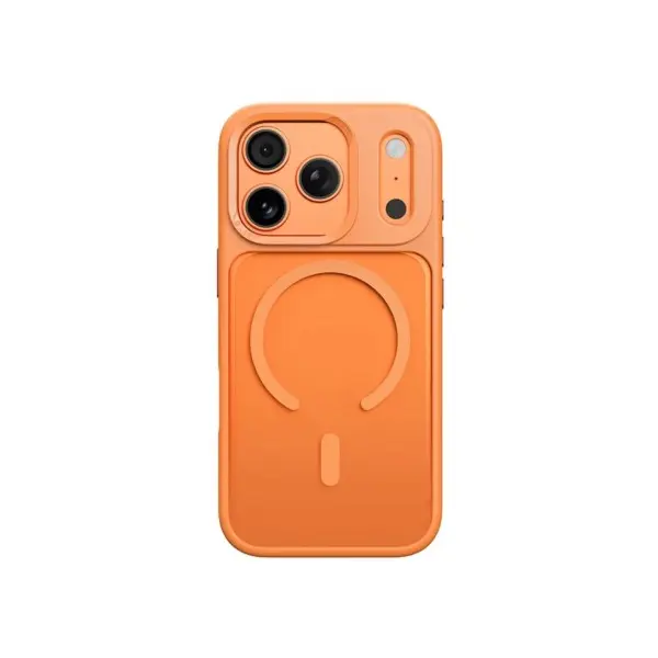 MR4_145996 Чохол rock guard transparent magnetic (anti-drop lens protection) для iphone 17 pro помаранчевий 