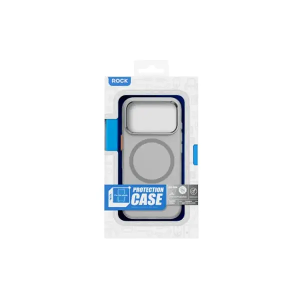 MR4_146003 Чохол rock inshare matte magnetic (metal lens frame) для iphone 17 pro max graphite, чорний 