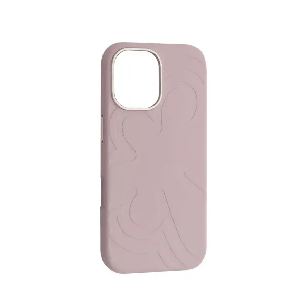 ЧОХОЛ FLOWER LIQUID SILICONE CASE MAGSAFE ДЛЯ IPHONE 17 MORANDI ПУРПУРОВИЙ