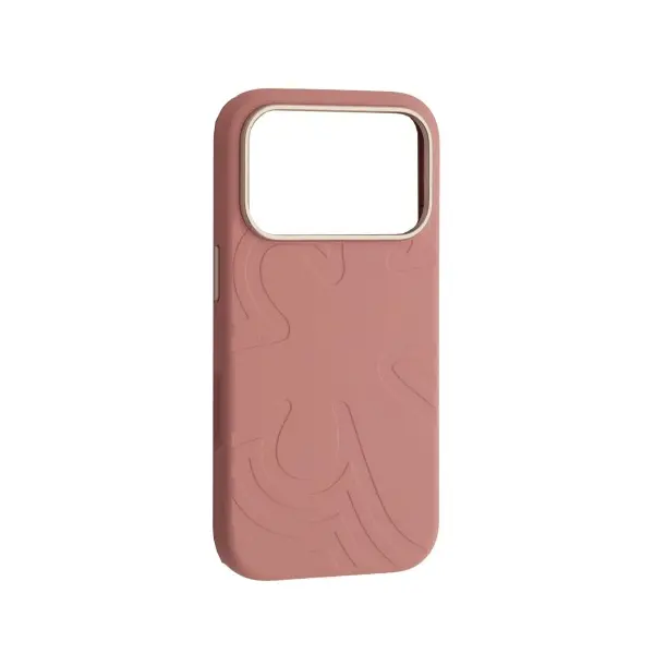 ЧОХОЛ FLOWER LIQUID SILICONE CASE MAGSAFE ДЛЯ IPHONE 17 PRO MAX CHERRY BLOSSOM РОЖЕВИЙ