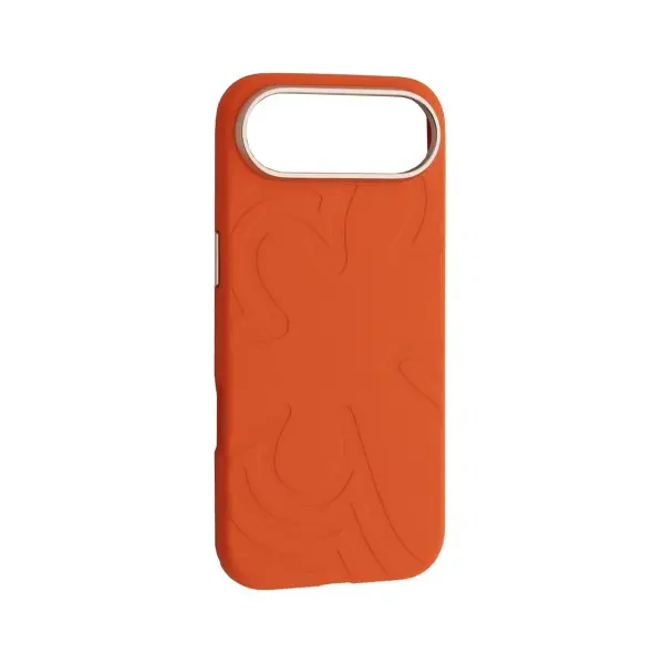 ЧОХОЛ FLOWER LIQUID SILICONE CASE MAGSAFE ДЛЯ IPHONE 17 AIR ПОМАРАНЧЕВИЙ