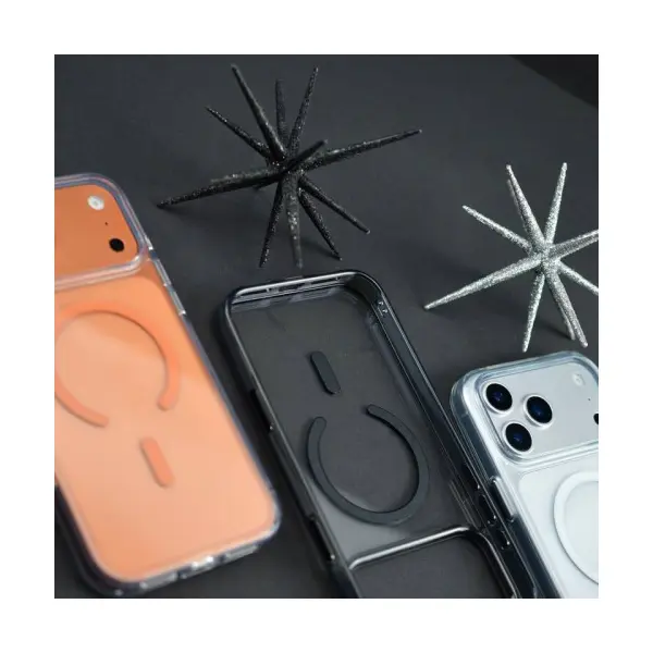 ЧОХОЛ CRYSTAL FRAME MAGSAFE ДЛЯ IPHONE 17 PRO ПОМАРАНЧЕВИЙ