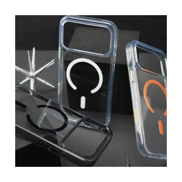 ЧОХОЛ CRYSTAL FRAME MAGSAFE ДЛЯ IPHONE 17 PRO ПОМАРАНЧЕВИЙ