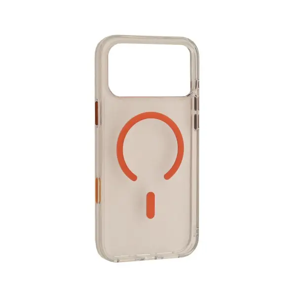 MR4_145944 Чохол crystal frame magsafe для iphone 17 pro max помаранчевий 