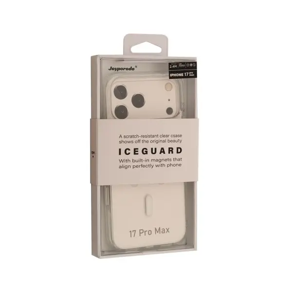MR4_145944 Чохол crystal frame magsafe для iphone 17 pro max помаранчевий 