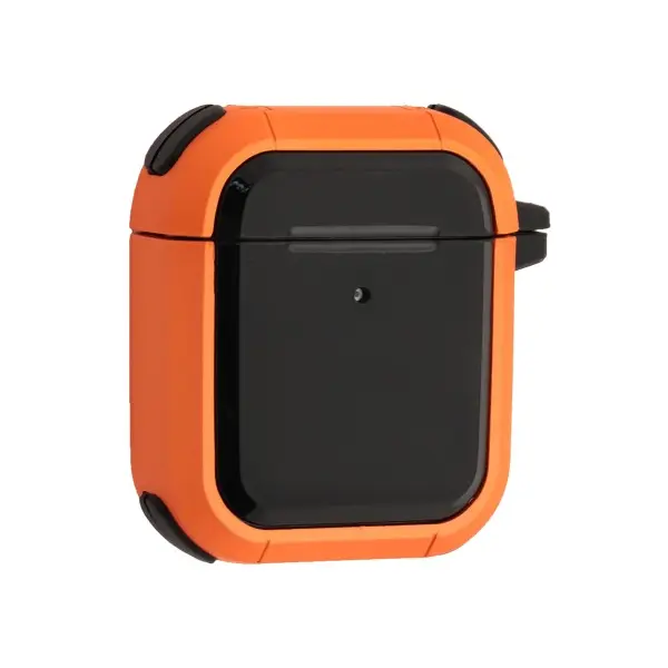 ЧОХОЛ ДЛЯ AIRPODS 1, 2 BODYGUARD CASE, ЧОРНИЙ ПОМАРАНЧЕВИЙ