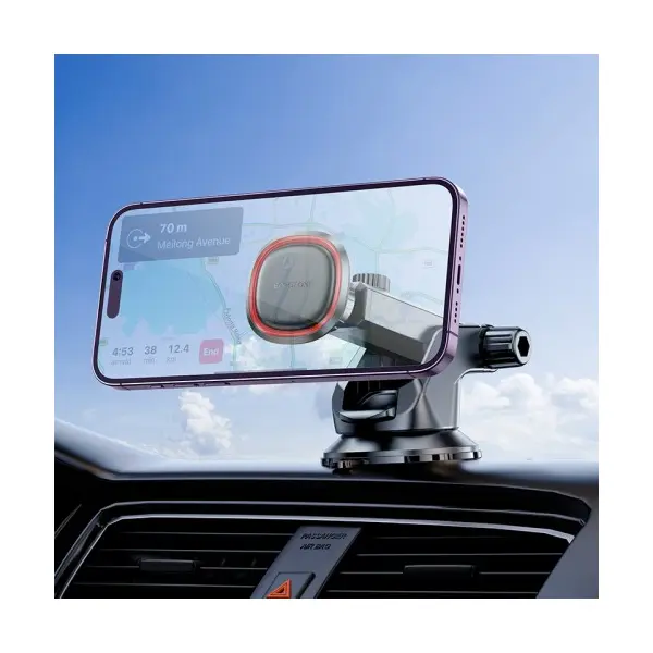MR4_146187 Автотримач borofone bh125 roman magnetic car holder (center console), чорний 