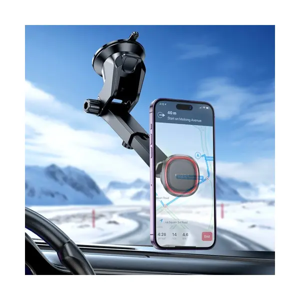 MR4_146187 Автотримач borofone bh125 roman magnetic car holder (center console), чорний 