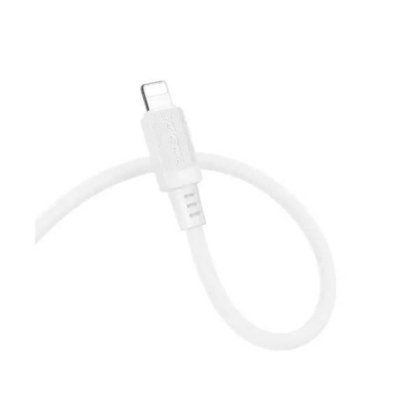 КАБЕЛЬ BOROFONE BX115 LOTTO SILICONE ДЛЯ LIGHTNING 2,4A, 1M, БІЛИЙ