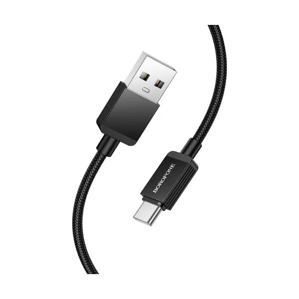 MR4_146053 Кабель borofone bx120 placer charging data cable type-c 3.0a, 1m, чорний 
